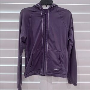 ASICS hooded purple running jacket. Size small.